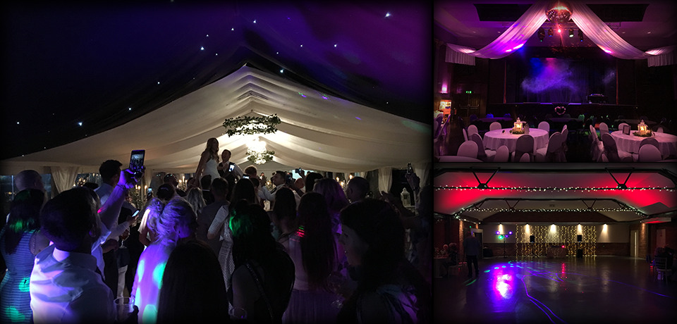 DJ lighting at recent weddings
